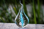 Memorial Glass Flame with Cremation Ashes